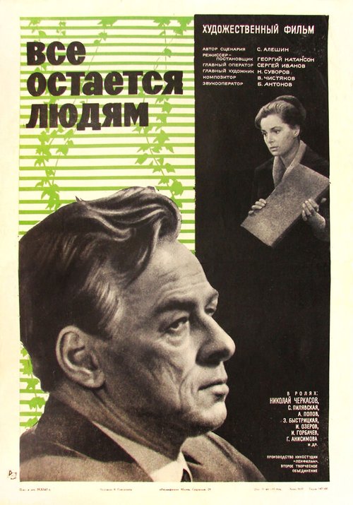 Обложка (Постер) Все остается людям (1963) SATRip Обложка (Постер) Все остается людям (1963) SATRip