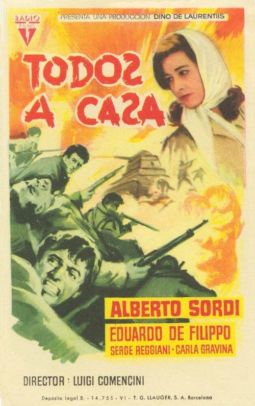 Обложка (Постер) Все по домам / Tutti a casa (1960) SATRip