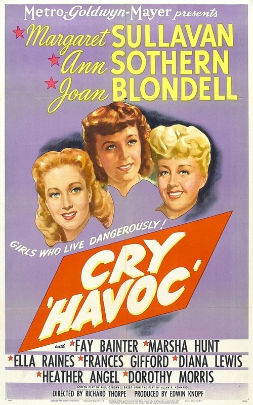 Обложка (Постер) Всем смерть! / Cry «Havoc» (1943) SATRip Обложка (Постер) Всем смерть! / Cry «Havoc» (1943) SATRip