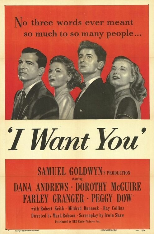 Обложка (Постер) Я хочу тебя / I Want You (1951) SATRip Обложка (Постер) Я хочу тебя / I Want You (1951) SATRip