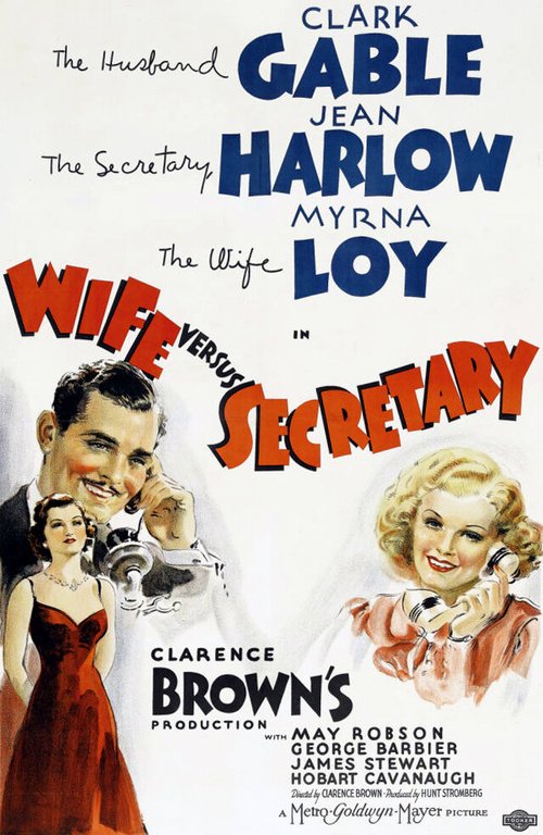 Обложка (Постер) Жена против секретарши / Wife vs. Secretary (1936) SATRip