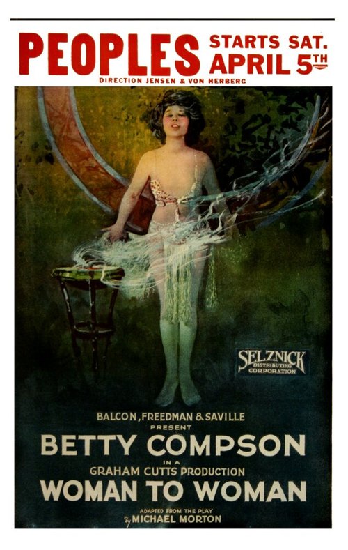 Обложка (Постер) Женщина к женщине / Woman to Woman (1923) SATRip
