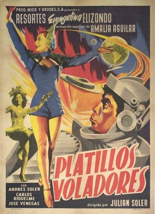 Обложка (Постер) Летающие тарелки / Los platillos voladores (1956) SATRip
