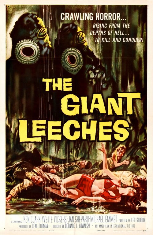 Обложка (Постер) Нападение гигантских пиявок / Attack of the Giant Leeches (1959) SATRip