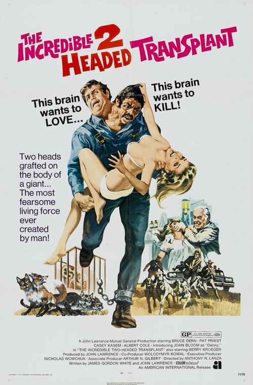 Обложка (Постер) Невероятный двухголовый трансплантат / The Incredible 2-Headed Transplant (1971) SATRip Обложка (Постер) Невероятный двухголовый трансплантат / The Incredible 2-Headed Transplant (1971) SATRip