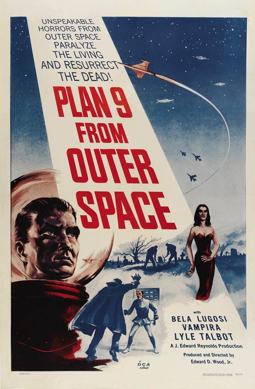 Обложка (Постер) План 9 из открытого космоса / Plan 9 from Outer Space (1957) SATRip