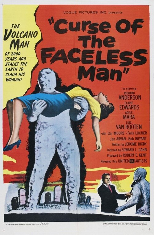 Обложка (Постер) Проклятие безликого человека / Curse of the Faceless Man (1958) SATRip