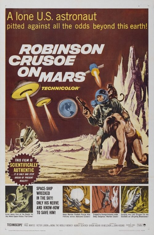 Обложка (Постер) Робинзон Крузо на Марсе / Robinson Crusoe on Mars (1964) SATRip