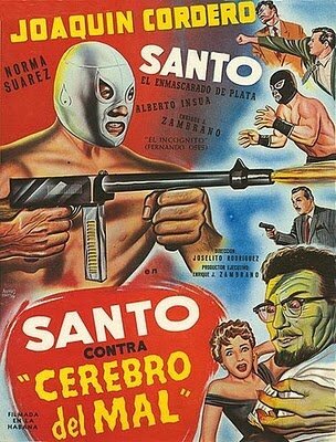 Обложка (Постер) Санто против злого гения / Santo contra cerebro del mal (1961) SATRip