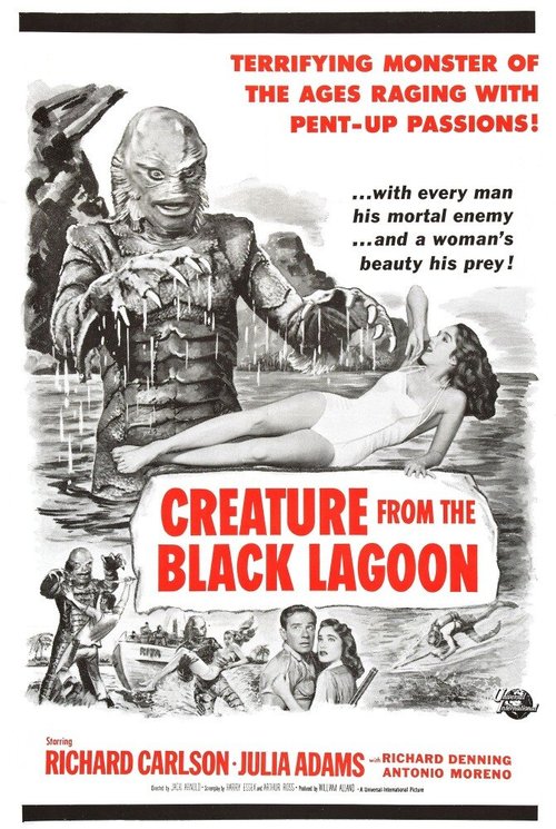 Обложка (Постер) Тварь из Чёрной Лагуны / Creature from the Black Lagoon (1954) SATRip