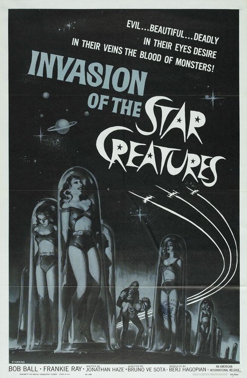 Обложка (Постер) Вторжение космических существ / Invasion of the Star Creatures (1962) SATRip