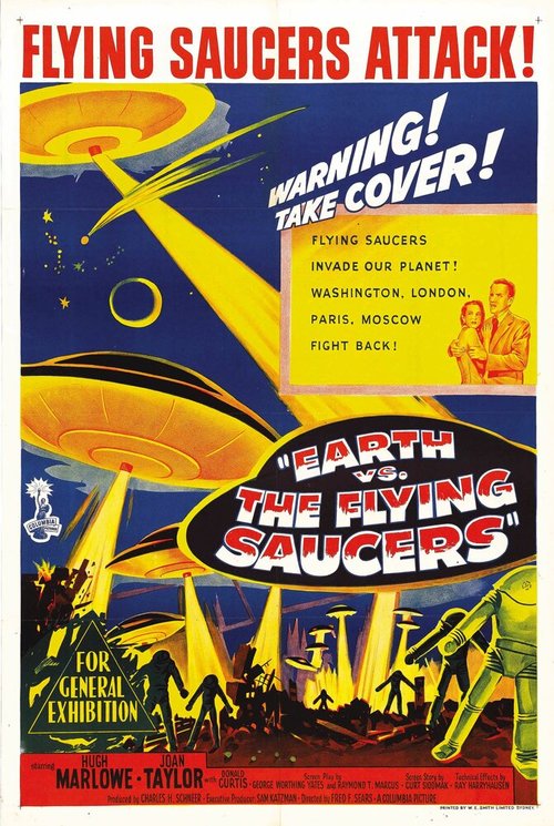 Обложка (Постер) Земля против летающих тарелок / Earth vs. the Flying Saucers (1956) SATRip