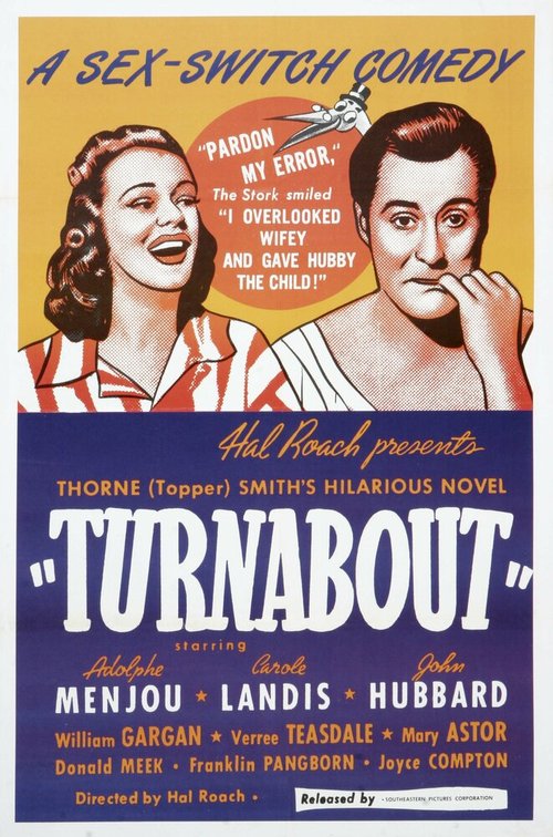 Обложка (Постер) Карусель / Turnabout (1940) SATRip Обложка (Постер) Карусель / Turnabout (1940) SATRip