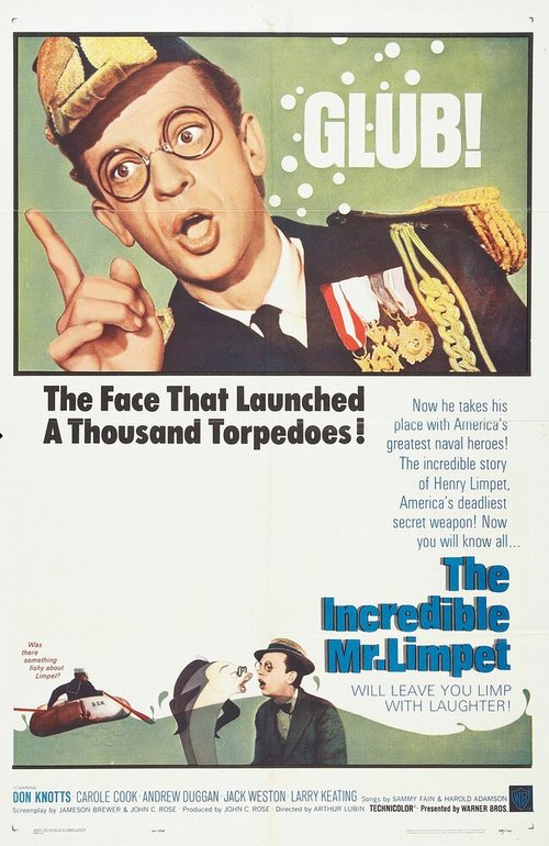 Обложка (Постер) Невероятный мистер Лимпет / The Incredible Mr. Limpet (1964) SATRip Обложка (Постер) Невероятный мистер Лимпет / The Incredible Mr. Limpet (1964) SATRip