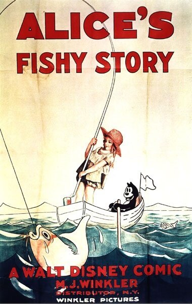 Обложка (Постер) Алиса на рыбалке / Alice's Fishy Story (1924) 