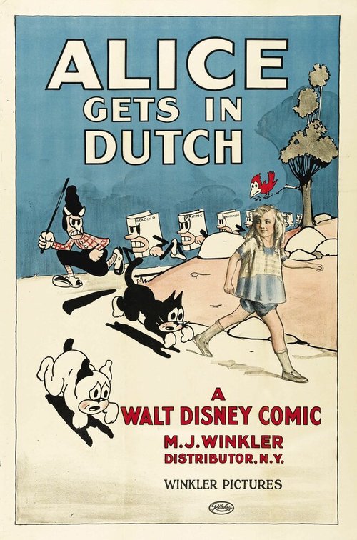 Обложка (Постер) Алиса попадает в неприятности / Alice Gets in Dutch (1924) 