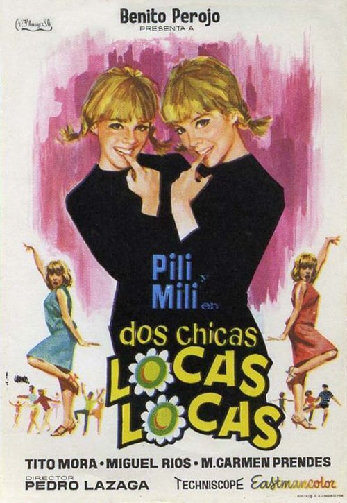 Обложка (Постер) Две сумасшедшие, сумасшедшие девчонки... / Dos chicas locas, locas... (1965) SATRip Обложка (Постер) Две сумасшедшие, сумасшедшие девчонки... / Dos chicas locas, locas... (1965) SATRip
