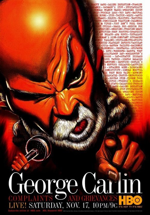 Обложка (Постер) Джордж Карлин: Жалобы и недовольства / George Carlin: Complaints & Grievances (2001) HDRip Обложка (Постер) Джордж Карлин: Жалобы и недовольства / George Carlin: Complaints & Grievances (2001) HDRip
