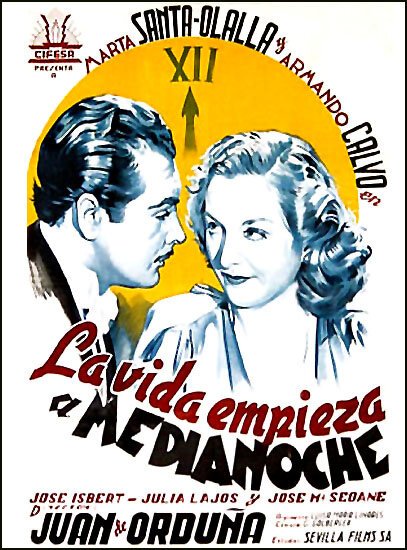 Обложка (Постер) La vida empieza a medianoche (1944) SATRip