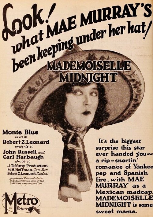 Обложка (Постер) Мадемуазель Полночь / Mademoiselle Midnight (1924) SATRip