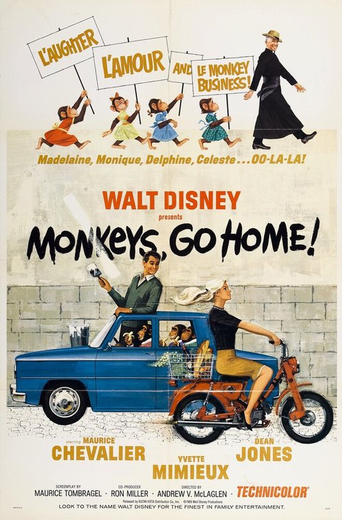 Обложка (Постер) Мартышки, убирайтесь вон! / Monkeys, Go Home! (1967) SATRip Обложка (Постер) Мартышки, убирайтесь вон! / Monkeys, Go Home! (1967) SATRip