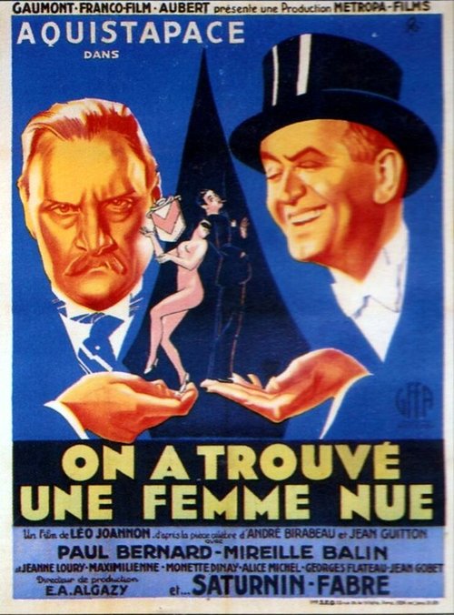 Обложка (Постер) Мы нашли обнажённую женщину / On a trouvé une femme nue (1934) SATRip Обложка (Постер) Мы нашли обнажённую женщину / On a trouvé une femme nue (1934) SATRip