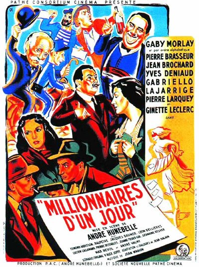 Обложка (Постер) Миллионеры на один день / Millionnaires d'un jour (1949) SATRip