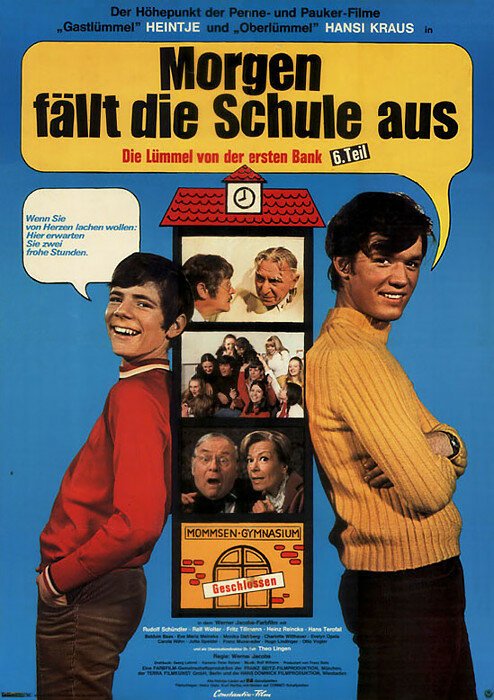 Обложка (Постер) Morgen fällt die Schule aus - Die Lümmel von der ersten Bank, VI. Teil (1971) SATRip Обложка (Постер) Morgen fällt die Schule aus - Die Lümmel von der ersten Bank, VI. Teil (1971) SATRip