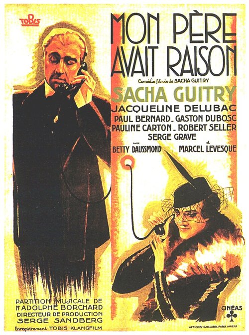 Обложка (Постер) Мой отец был прав / Mon père avait raison (1936) SATRip Обложка (Постер) Мой отец был прав / Mon père avait raison (1936) SATRip