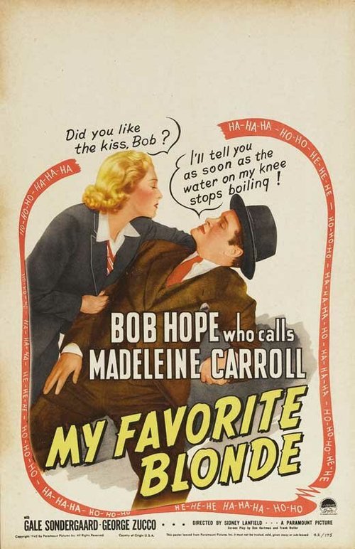 Обложка (Постер) Моя любимая блондинка / My Favorite Blonde (1942) SATRip Обложка (Постер) Моя любимая блондинка / My Favorite Blonde (1942) SATRip