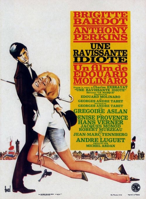 Обложка (Постер) Очаровательная идиотка / Une ravissante idiote (1964) SATRip