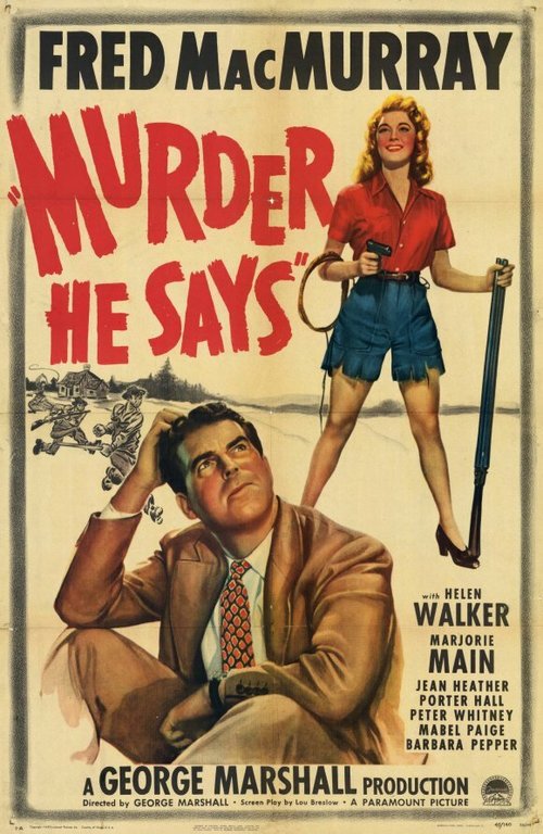 Обложка (Постер) Он сказал «Убийство» / Murder, He Says (1945) SATRip Обложка (Постер) Он сказал «Убийство» / Murder, He Says (1945) SATRip