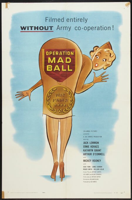 Обложка (Постер) Операция «Безумная вечеринка» / Operation Mad Ball (1957) SATRip Обложка (Постер) Операция «Безумная вечеринка» / Operation Mad Ball (1957) SATRip