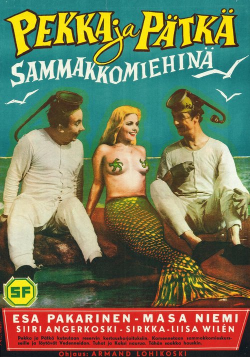 Обложка (Постер) Пекка и Пяткя — подводные диверсанты / Pekka ja Pätkä sammakkomiehinä (1957) SATRip Обложка (Постер) Пекка и Пяткя — подводные диверсанты / Pekka ja Pätkä sammakkomiehinä (1957) SATRip