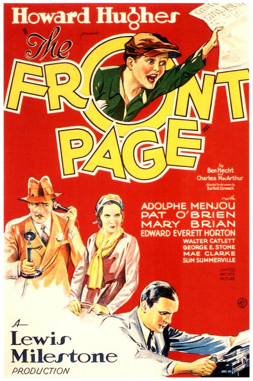 Обложка (Постер) Первая полоса / The Front Page (1931) SATRip Обложка (Постер) Первая полоса / The Front Page (1931) SATRip