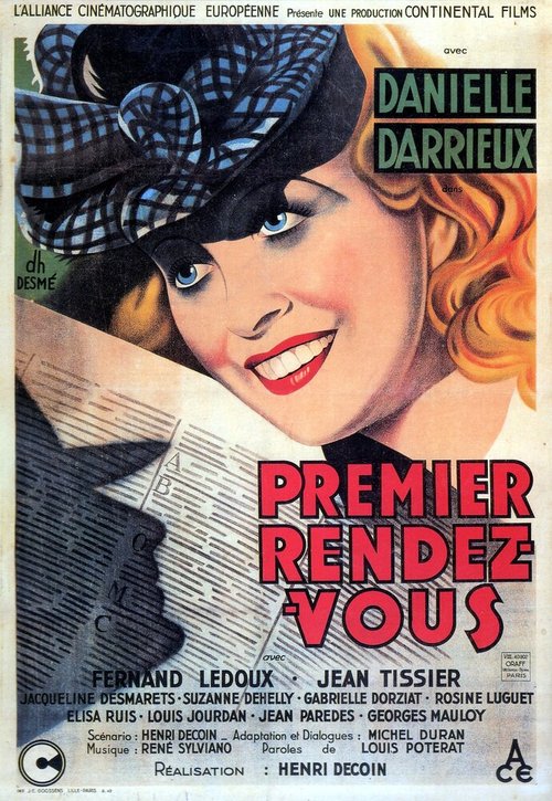Обложка (Постер) Первое свидание / Premier rendez-vous (1941) SATRip Обложка (Постер) Первое свидание / Premier rendez-vous (1941) SATRip