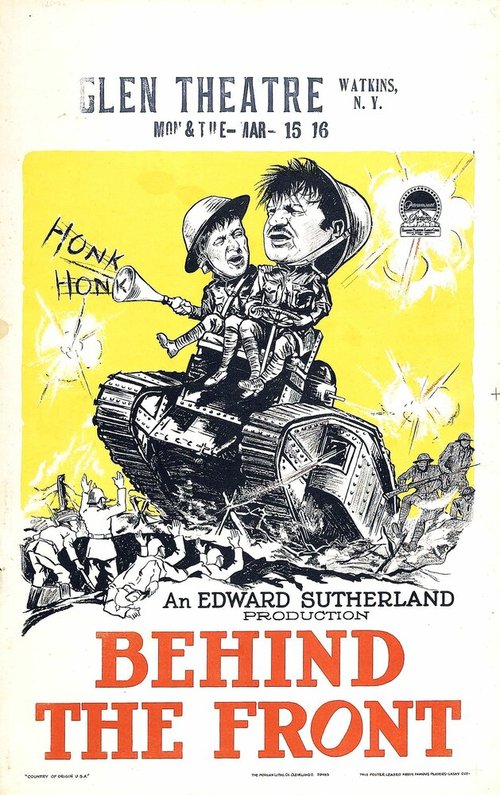 Обложка (Постер) По ту сторону фронта / Behind the Front (1926) SATRip Обложка (Постер) По ту сторону фронта / Behind the Front (1926) SATRip