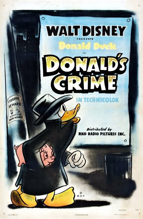 Обложка (Постер) Преступление Дональда / Donald's Crime (1945) Обложка (Постер) Преступление Дональда / Donald's Crime (1945)