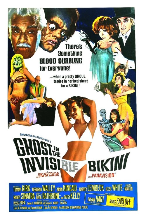 Обложка (Постер) Призрак в невидимом бикини / The Ghost in the Invisible Bikini (1966) SATRip