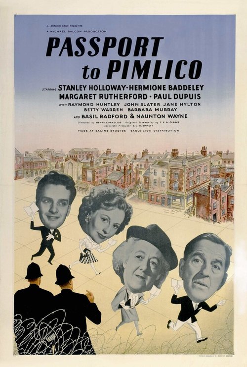 Обложка (Постер) Пропуск в Пимлико / Passport to Pimlico (1949) SATRip