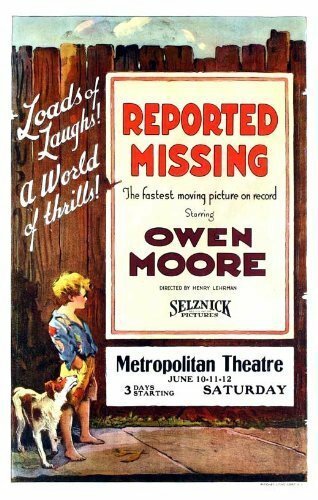 Обложка (Постер) Reported Missing (1922) SATRip Обложка (Постер) Reported Missing (1922) SATRip