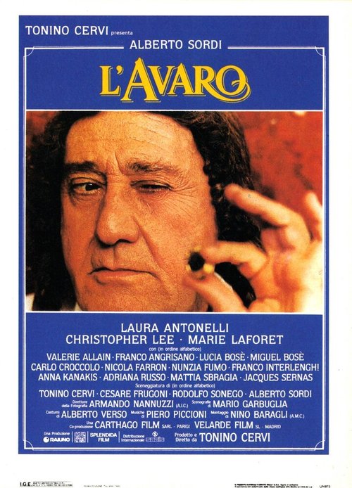 Обложка (Постер) Скупой / L'avaro (1990) HDRip Обложка (Постер) Скупой / L'avaro (1990) HDRip