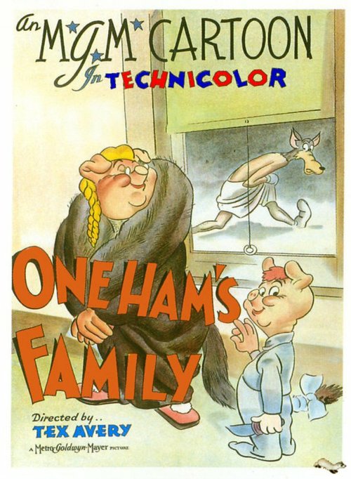 Обложка (Постер) Три поросенка по-новому / One Ham's Family (1943) Обложка (Постер) Три поросенка по-новому / One Ham's Family (1943)