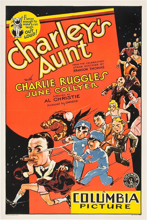 Обложка (Постер) Тётка Чарлея / Charley's Aunt (1930) SATRip