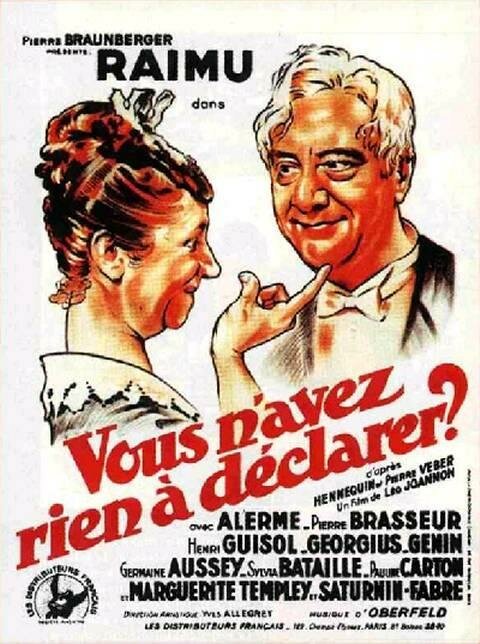 Обложка (Постер) Вам нечего сказать? / Vous n'avez rien à déclarer? (1937) SATRip Обложка (Постер) Вам нечего сказать? / Vous n'avez rien à déclarer? (1937) SATRip