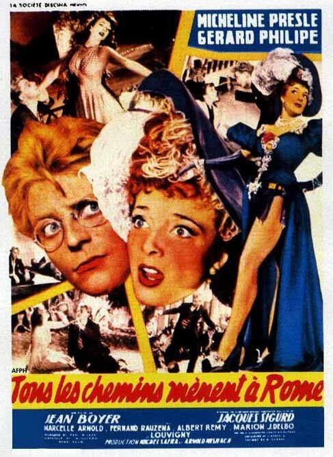 Обложка (Постер) Все дороги ведут в Рим / Tous les chemins mènent à Rome (1949) SATRip