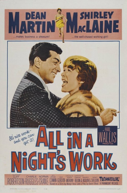 Обложка (Постер) Всей работы на одну ночь / All in a Night's Work (1961) SATRip Обложка (Постер) Всей работы на одну ночь / All in a Night's Work (1961) SATRip
