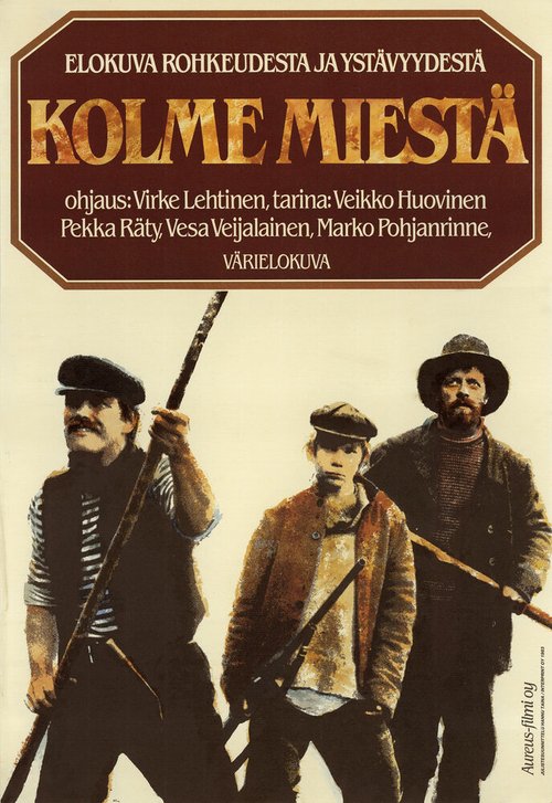 Обложка (Постер) Kolme miestä (1984) 