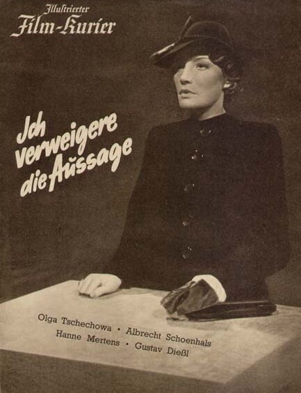 Обложка (Постер) Я отказываюсь от показаний / Ich verweigere die Aussage (1939) SATRip
