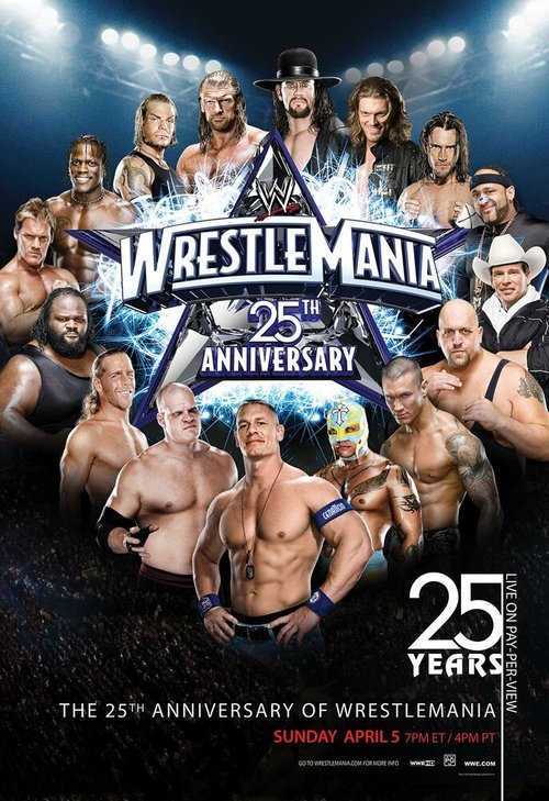 Обложка (Постер) WWE РестлМания 25 / The 25th Anniversary of WrestleMania (2009) HDRip